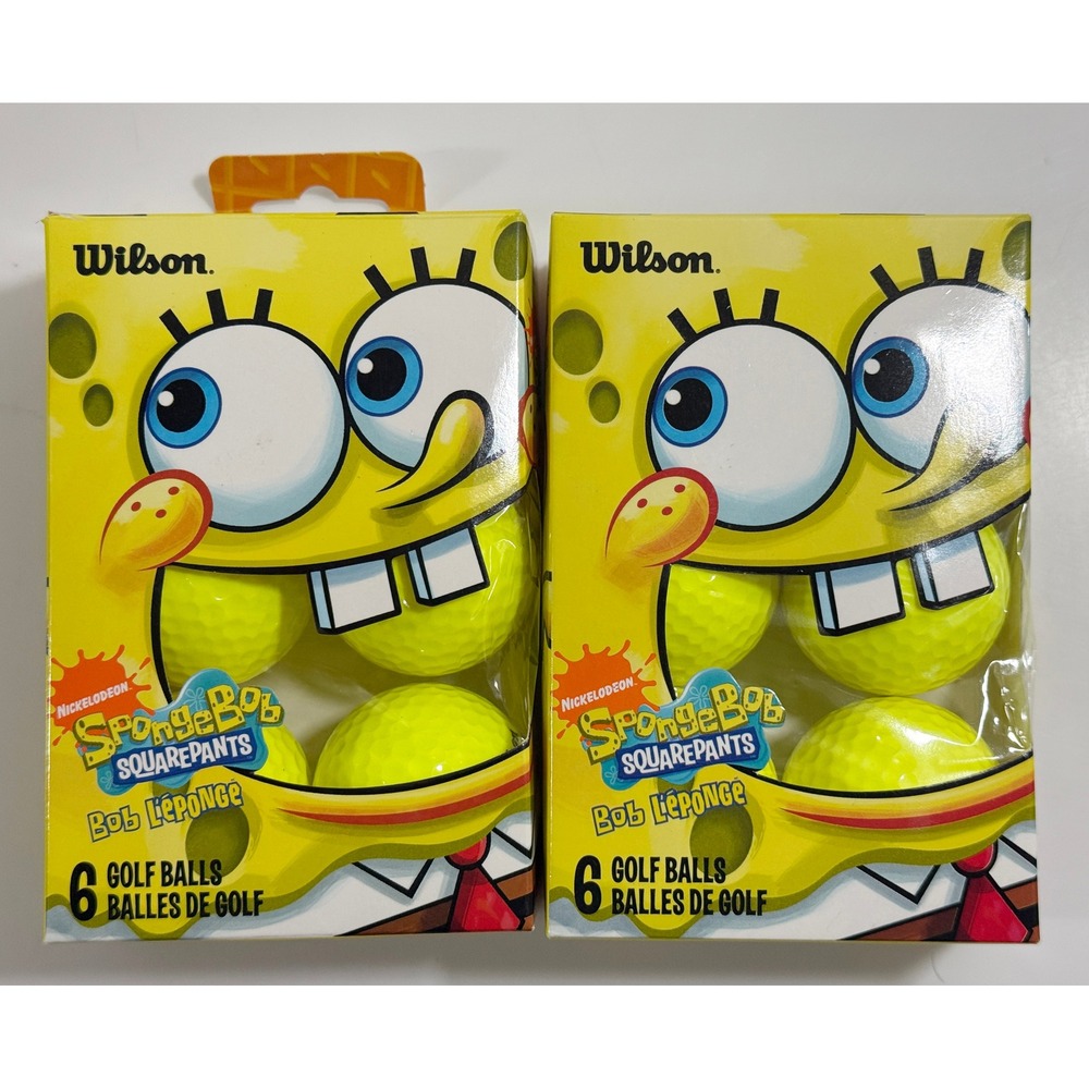 Wilson Golf Balls Unisex 10 Pack Yellow SpongeBob SquarePants Nickelodeon New